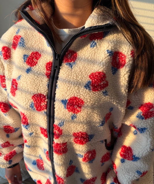 Floral Fleece Jacket