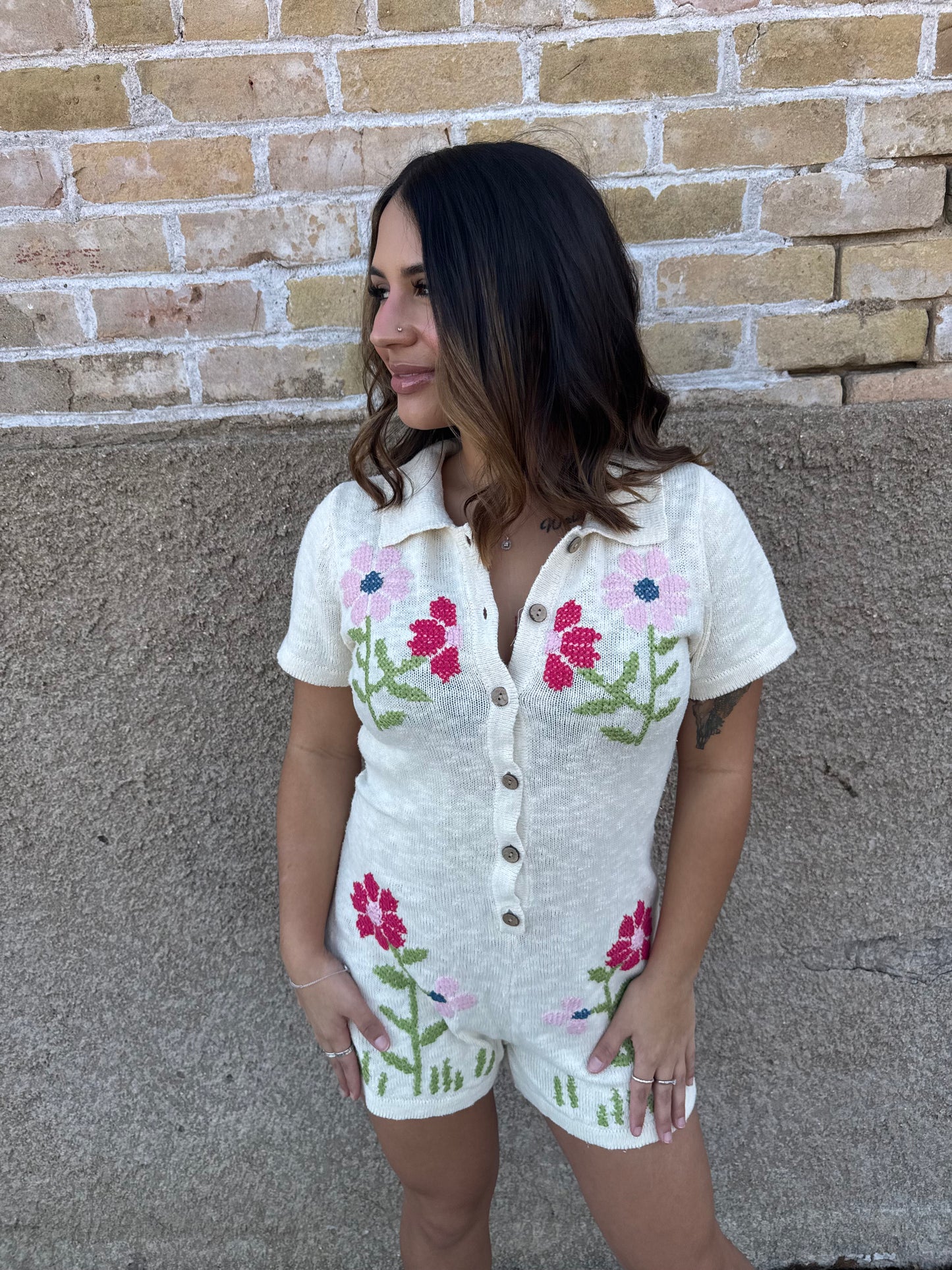 Hello Bloom Floral Romper