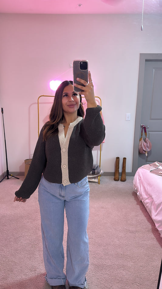 Warm Charcoal Cuddle Knit