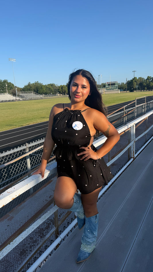 Dot Your Bets Romper