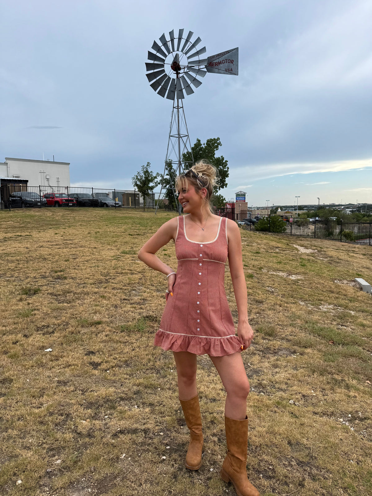 Cherry Picnic Mini Dress
