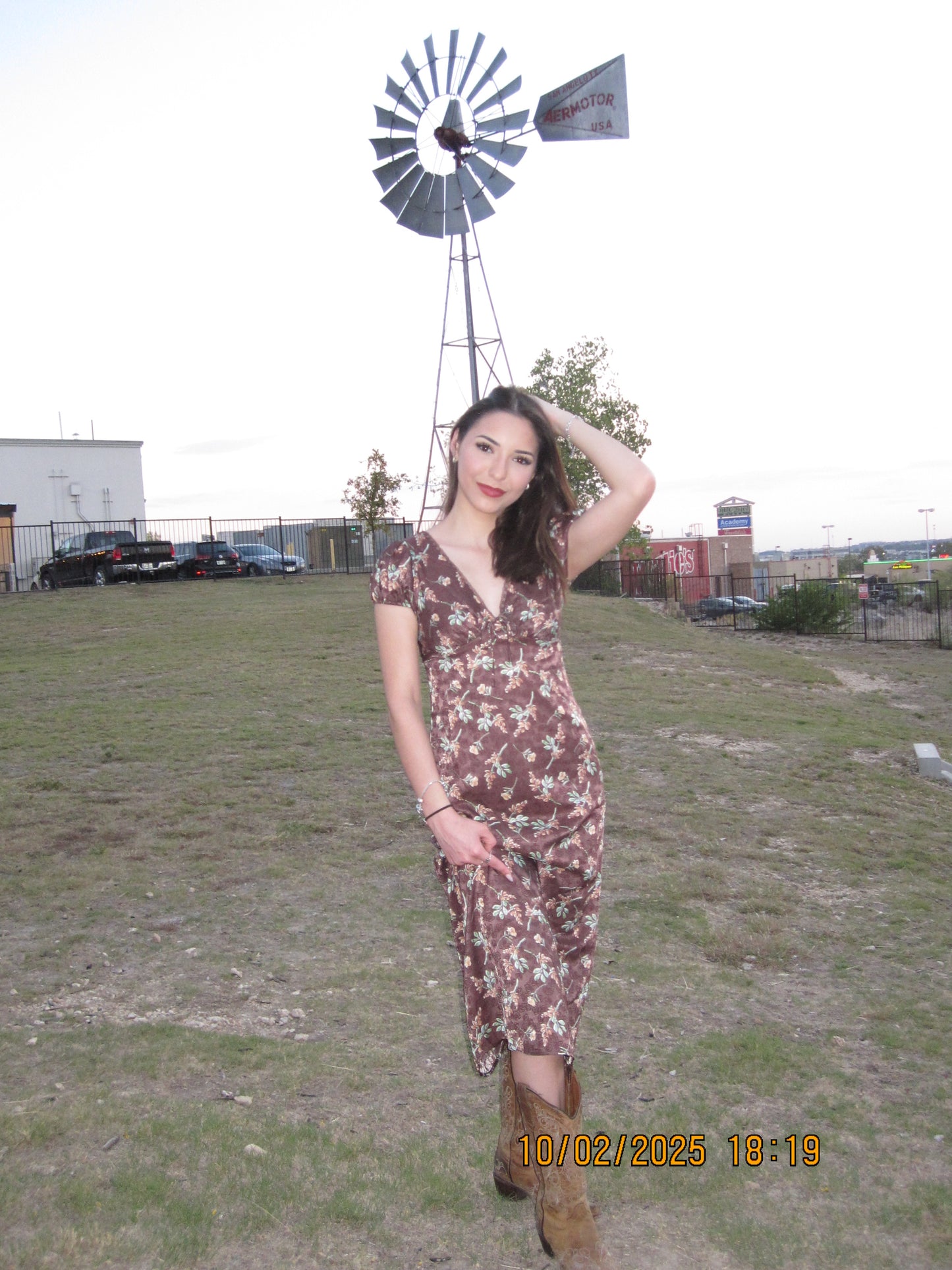 Rust and Bloom Midi Dress