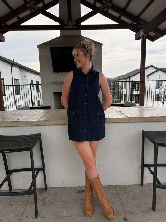 Denim and Touchdowns Dress