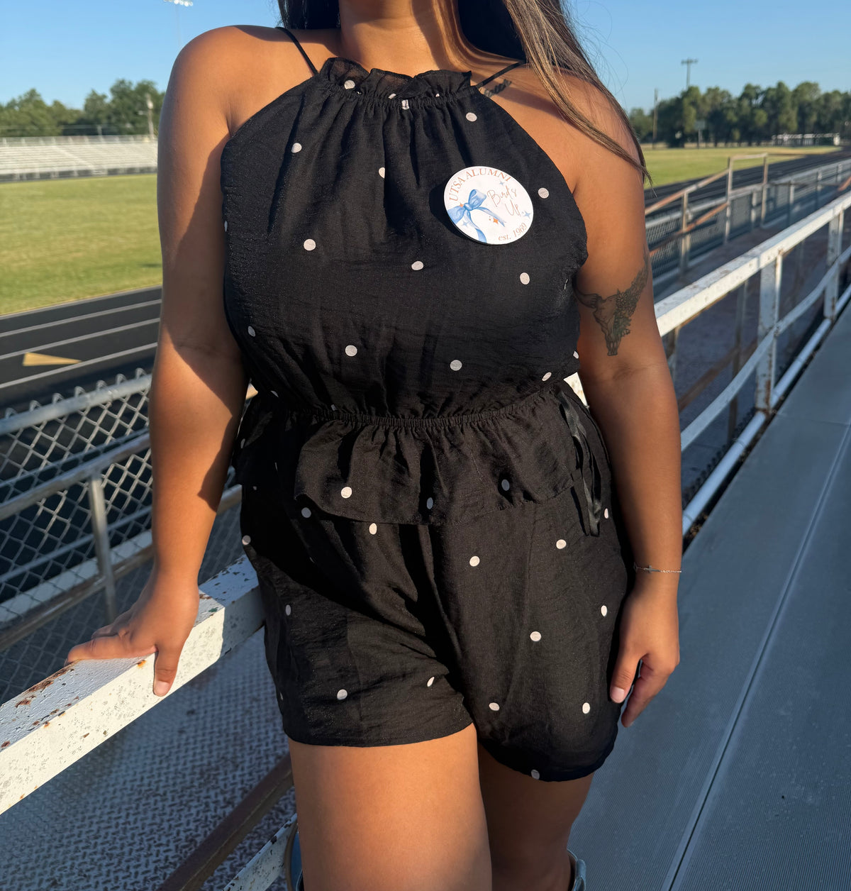 Dot Your Bets Romper
