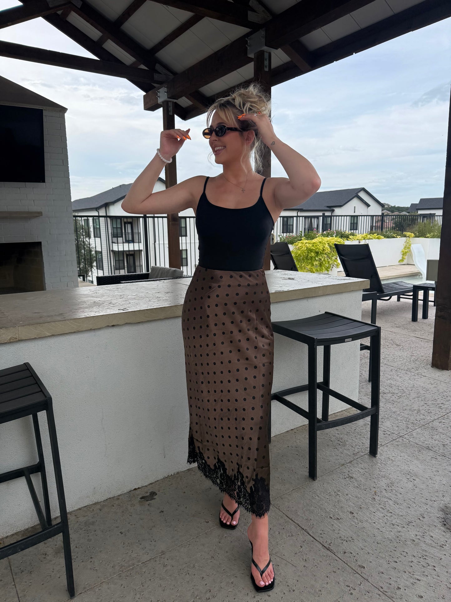 Coco Polka Midi Skirt