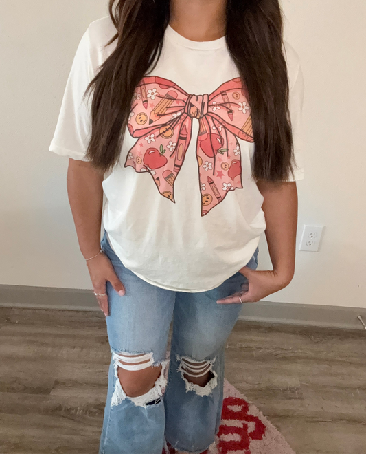 Teacher Bow Graphic Tee