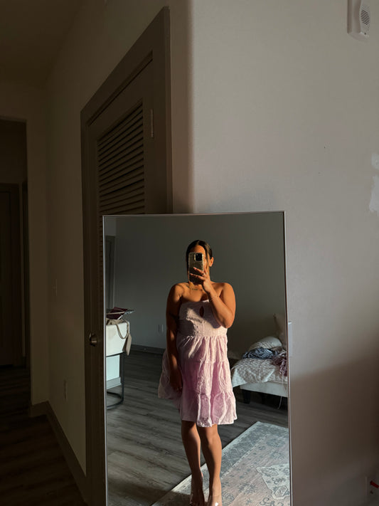 Eyelet Mini Dress
