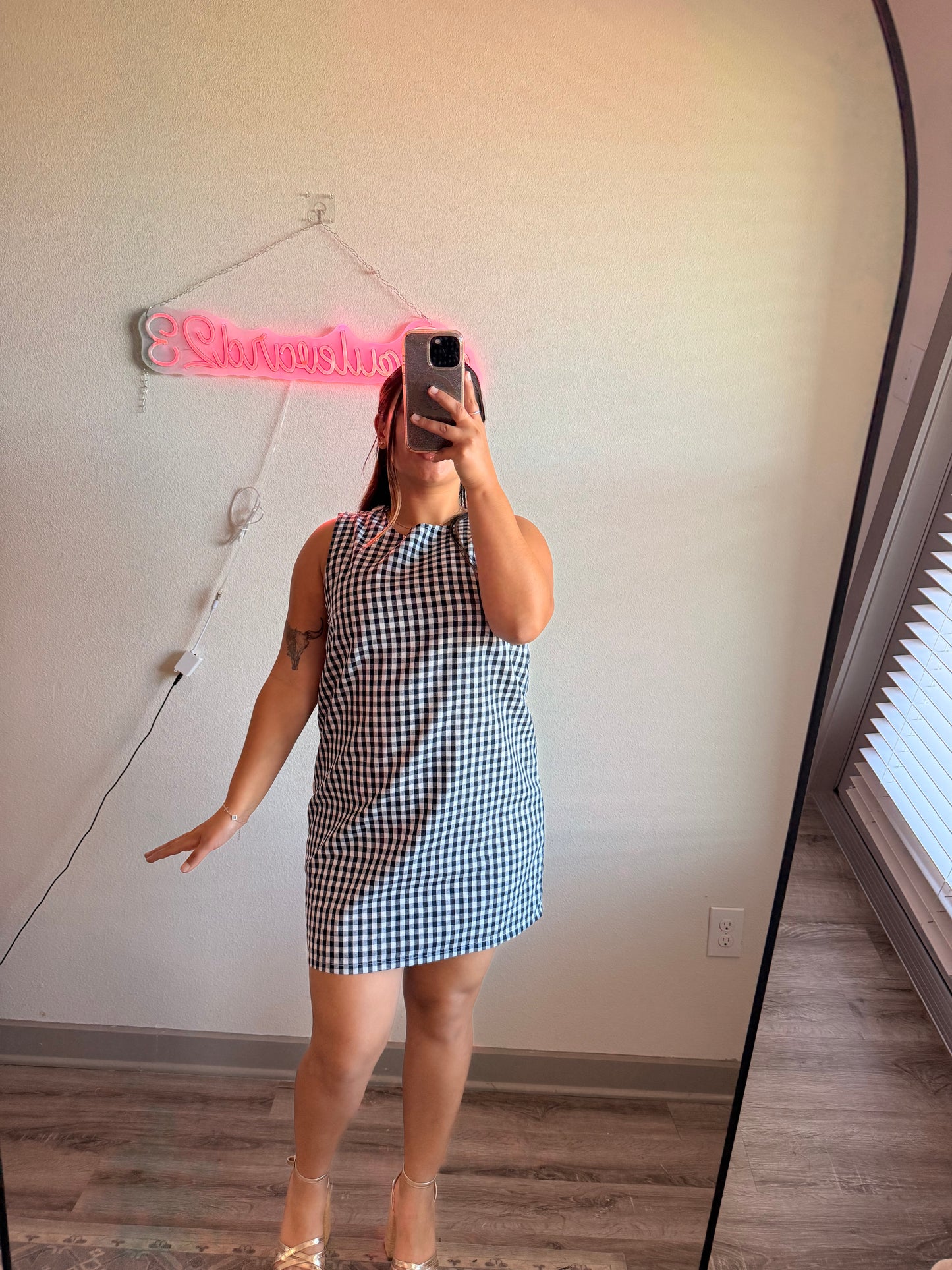 Side Button Mini Dress
