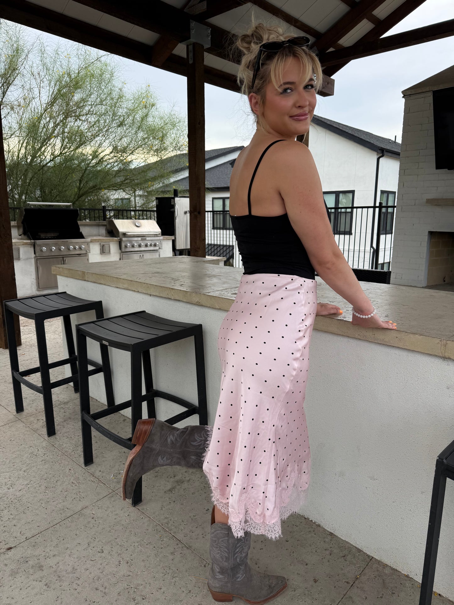 Pretty in Polka Maxi Skirt