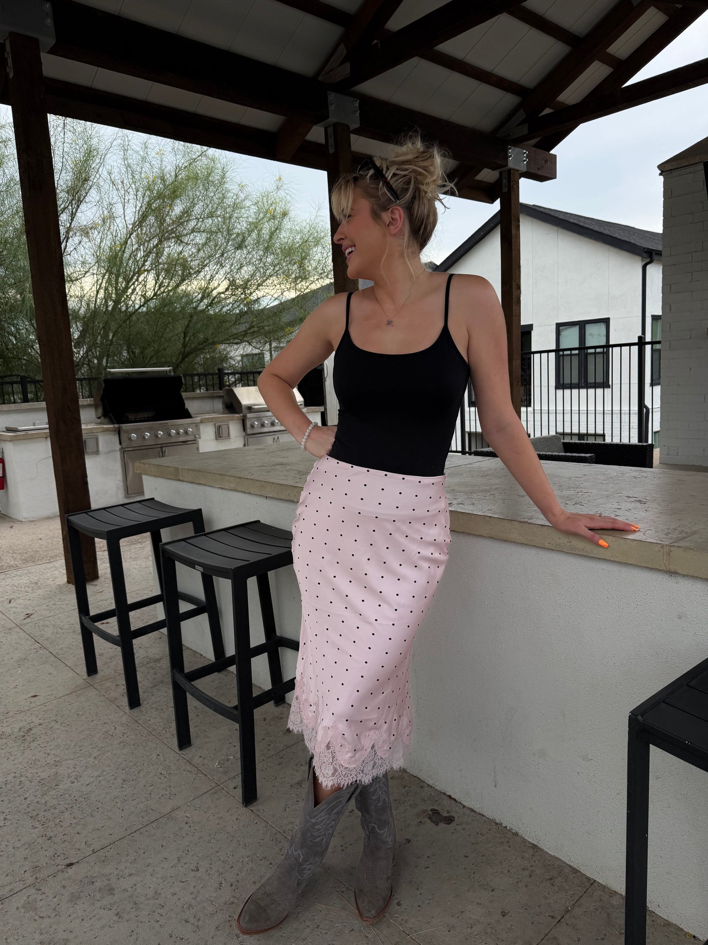 Pretty in Polka Maxi Skirt