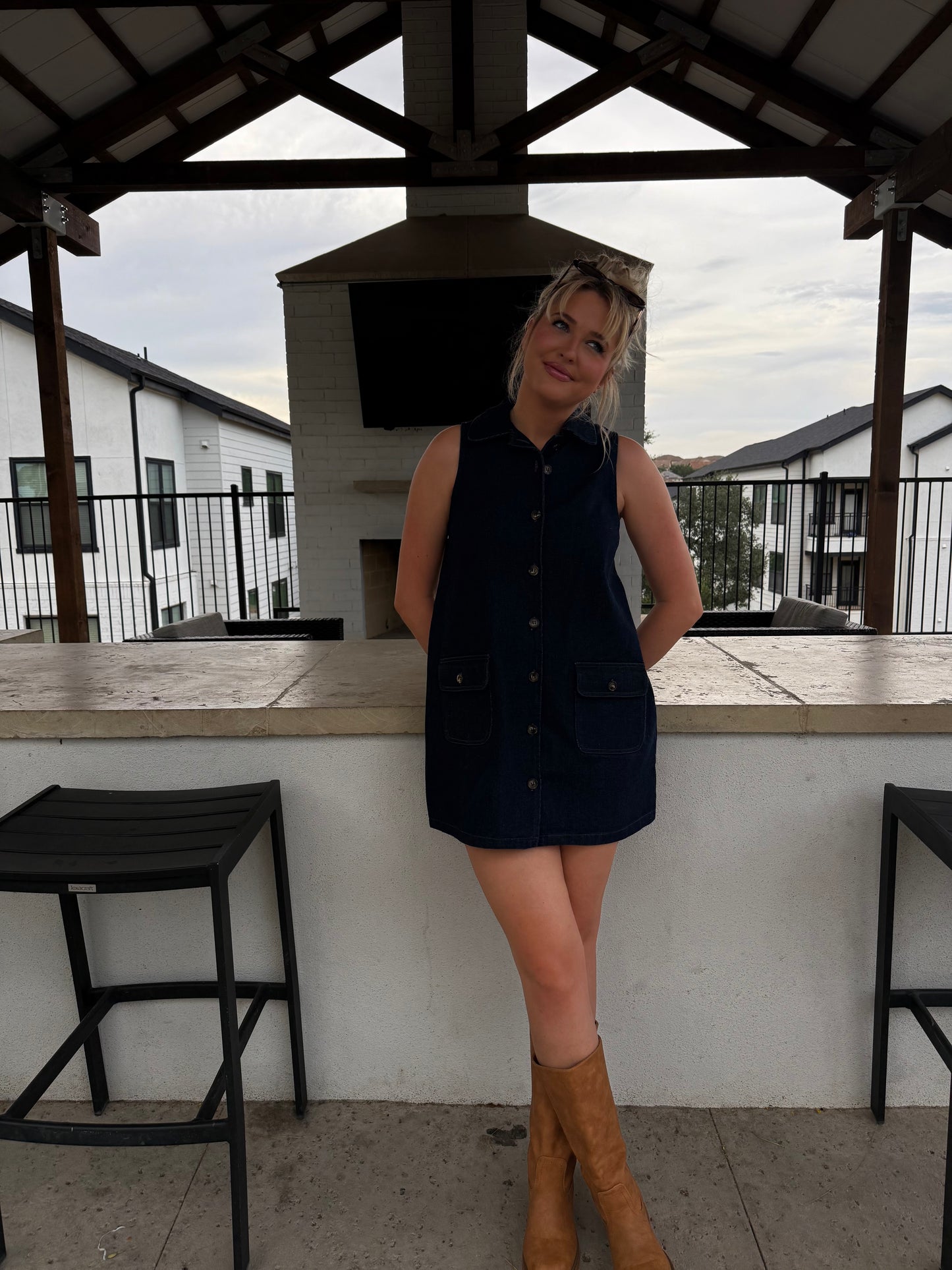 Denim and Touchdowns Dress