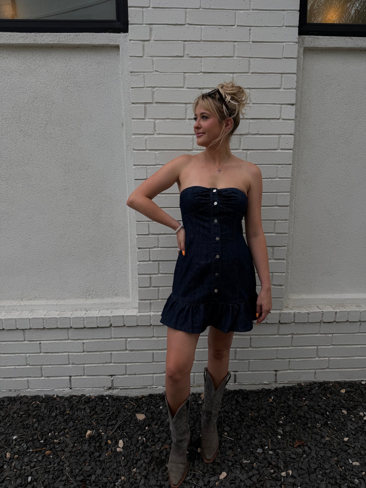 Kickoff Cutie Denim Dress