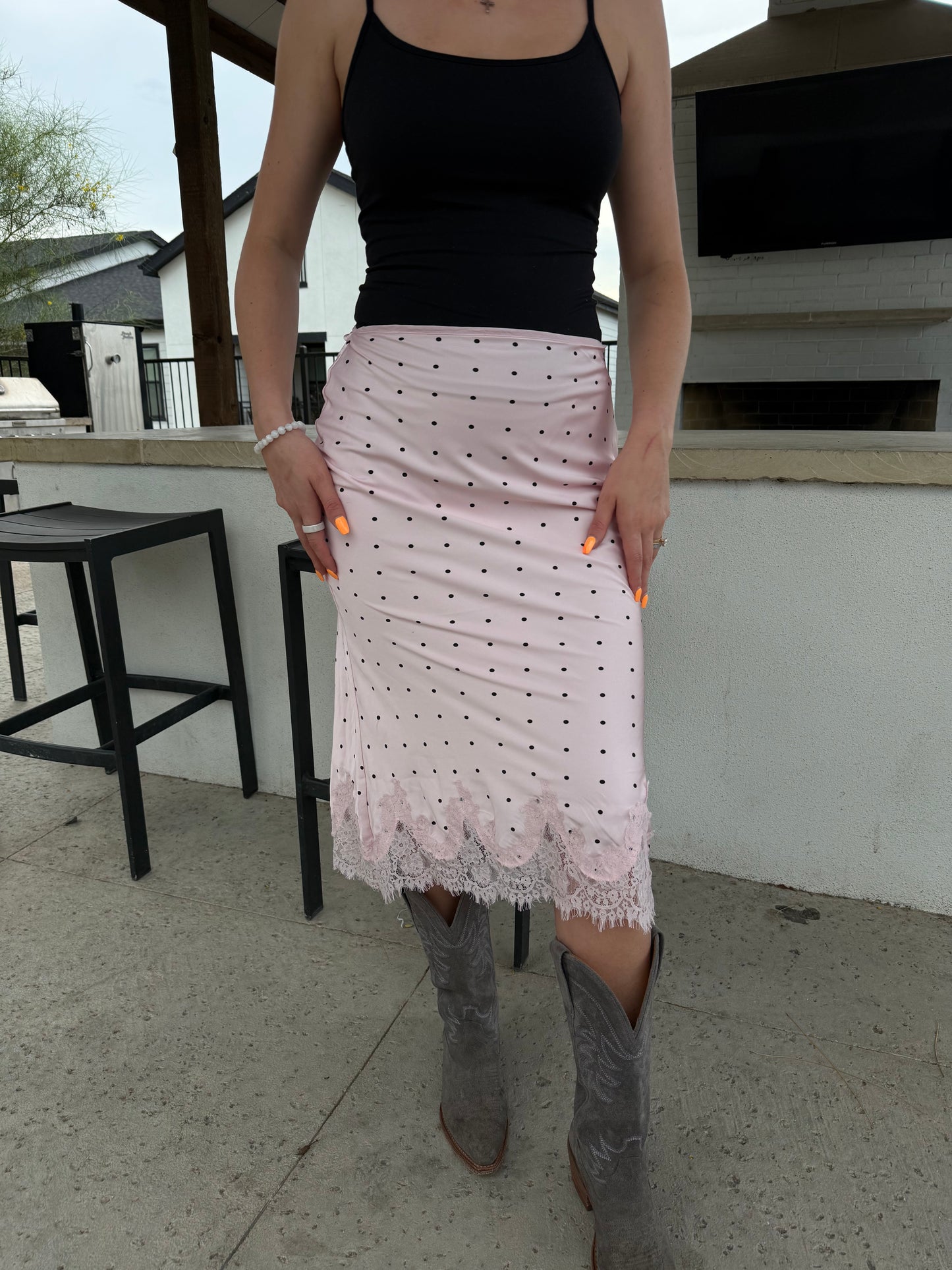 Pretty in Polka Maxi Skirt