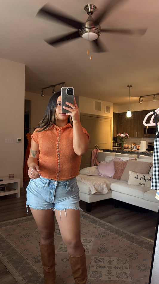 Orange Crush Knit Top