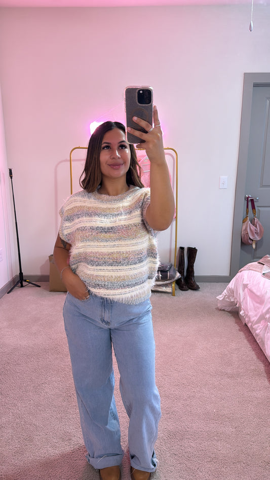 Snowflake Sherbet Sweater Top