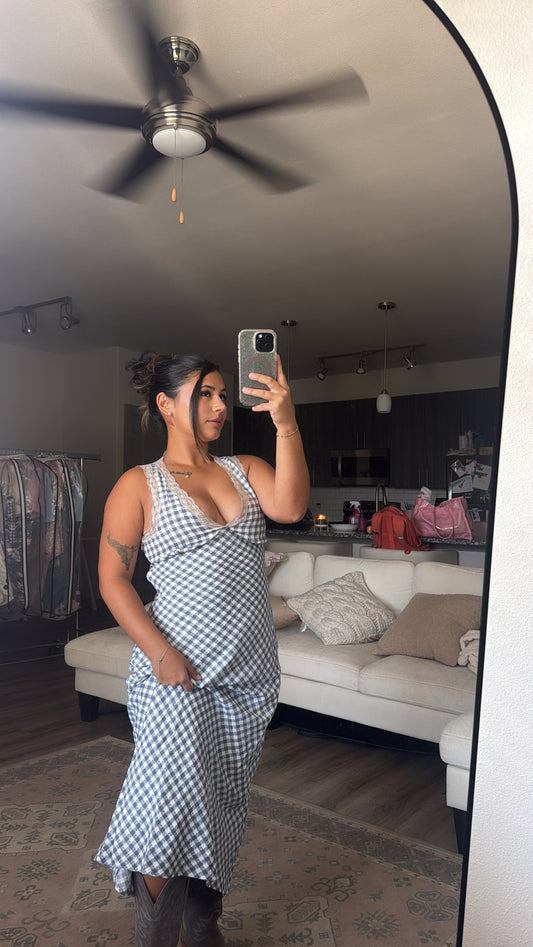 V-Neck Midi Dress
