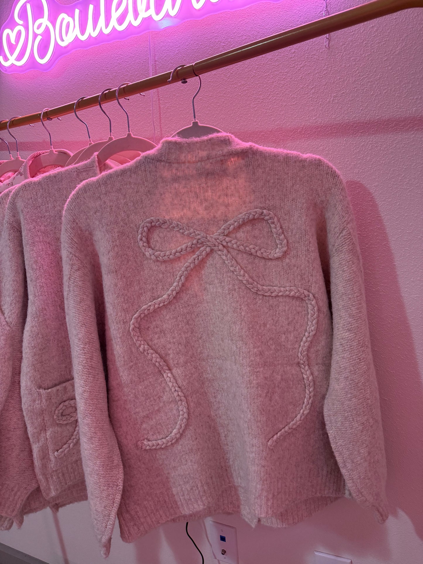 Braided Bow Cardigan