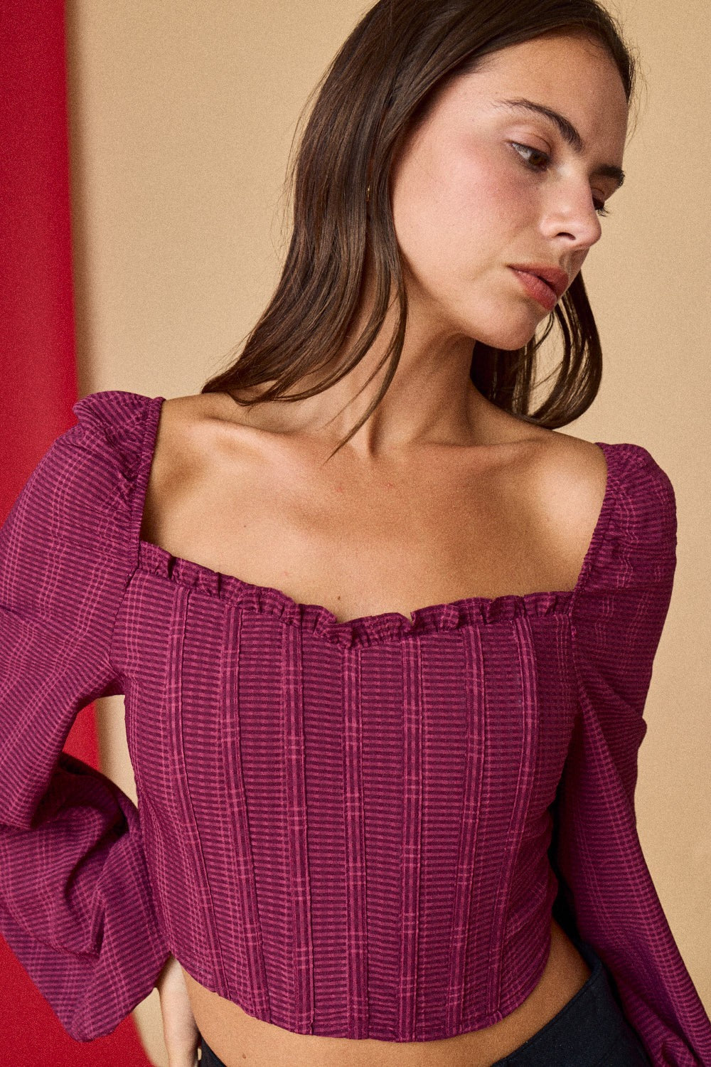 Pumpkin and Plum Corset Top