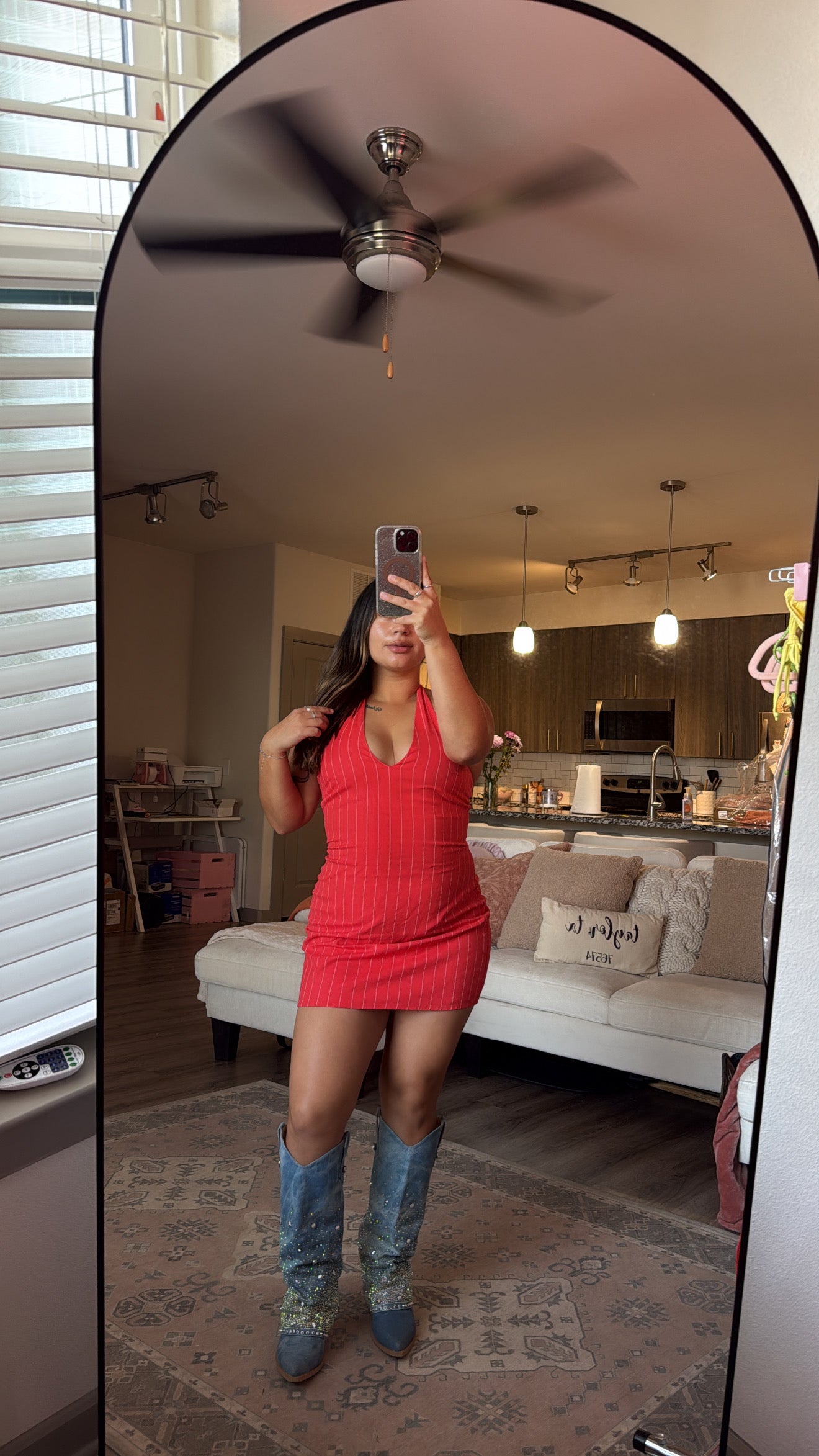 Coral Mini Dress