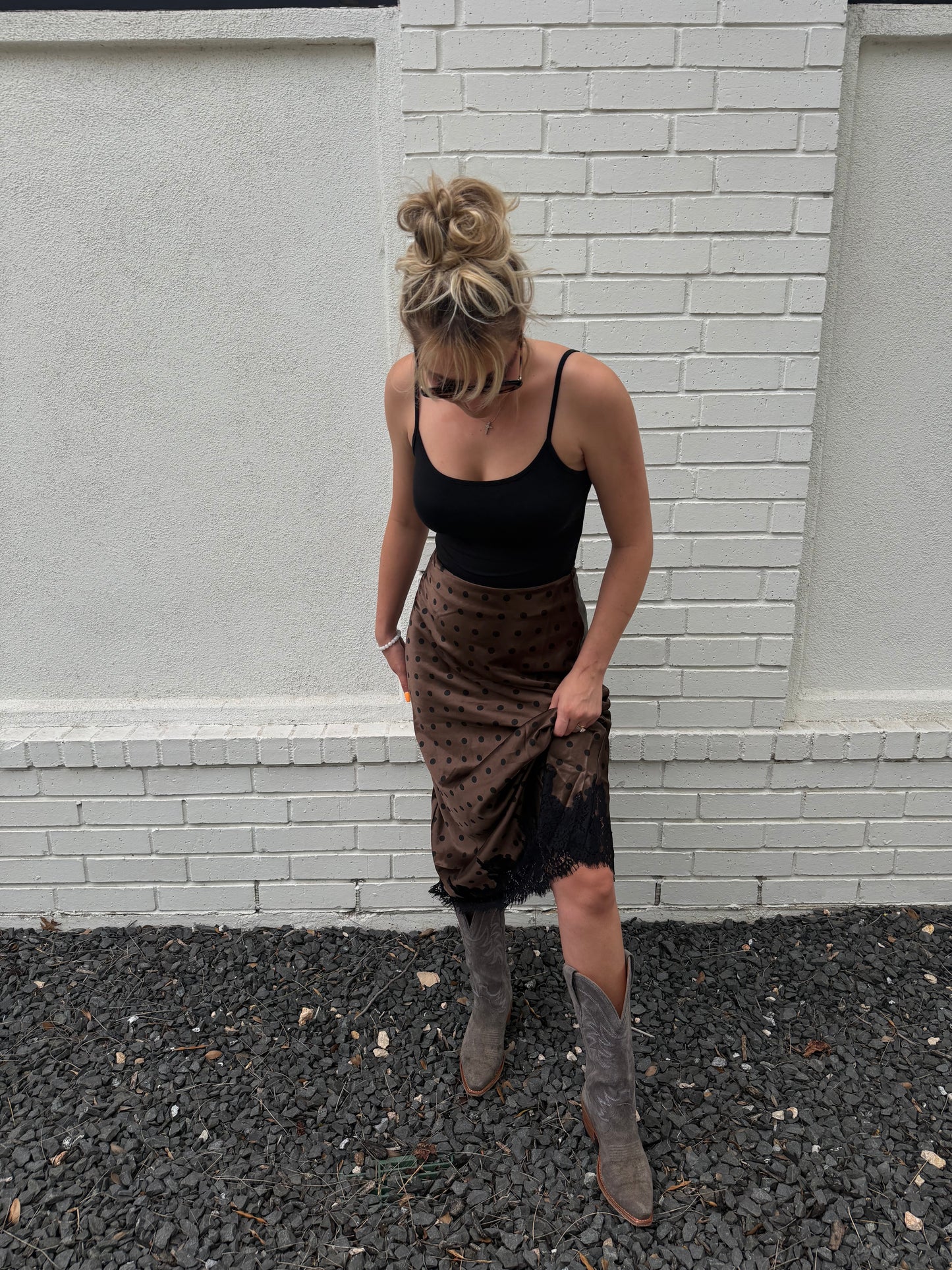 Coco Polka Midi Skirt