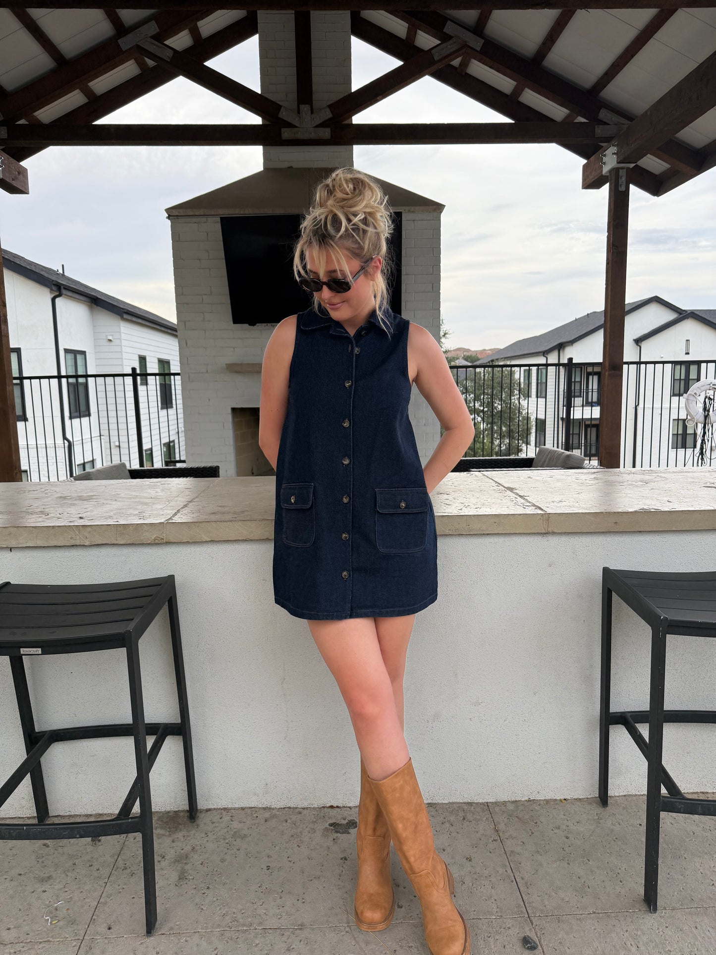 Denim and Touchdowns Dress