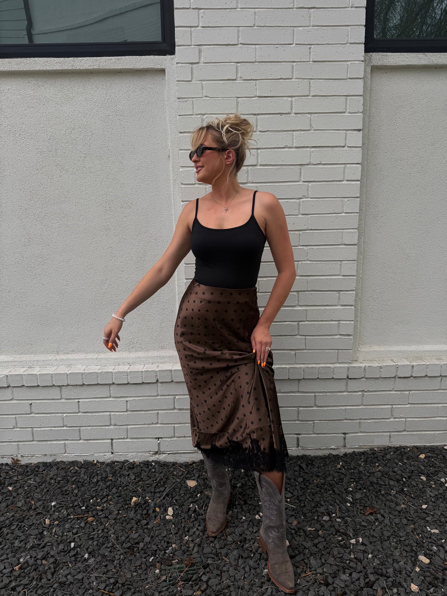 Coco Polka Midi Skirt