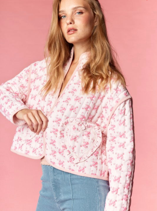 Sweetheart Snowfall Quilted Jacket